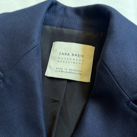 Zara Navy Double Breasted Coat - Picture 5 of 5